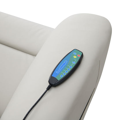 Marsha - Power Recliner With Lift & Massage - Light Gray Leather