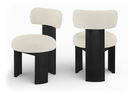 Atelier - Vegan Leather Upholstered Dining Chair (Set of 2) - Black Frame