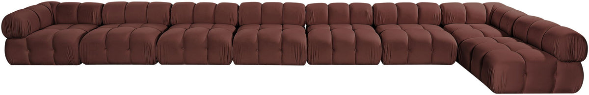Orin - Velvet Performance Fabric Upholstered 8 Piece L-Shaped Sectional