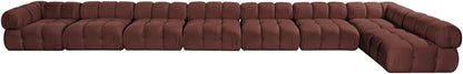Orin - Velvet Performance Fabric Upholstered 8 Piece L-Shaped Sectional
