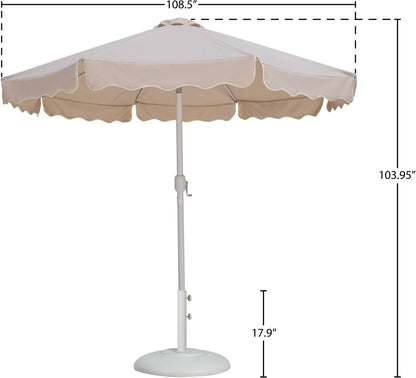 Amalfi - Patio Umbrella - White Base / White Pole