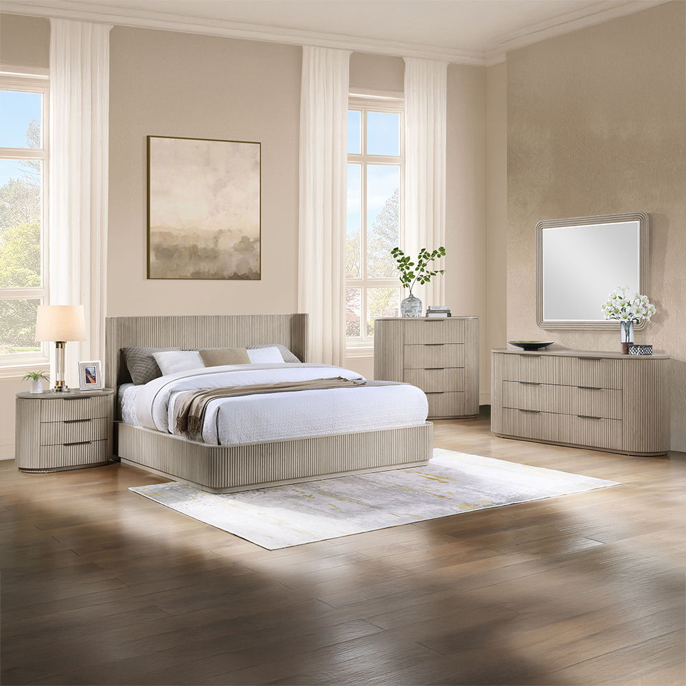 Leanna - Nightstand With USB Port - Light Oak