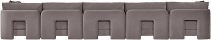 Hammond - Velvet Performance Fabric Upholstered 5 Piece Sofa