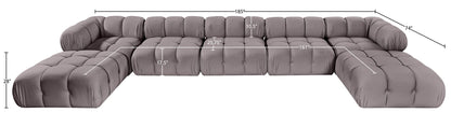 Orin - 7 Piece Modular Sectional (3 Modular Chairs, 2 Corner Chairs & 2 Ottomans)