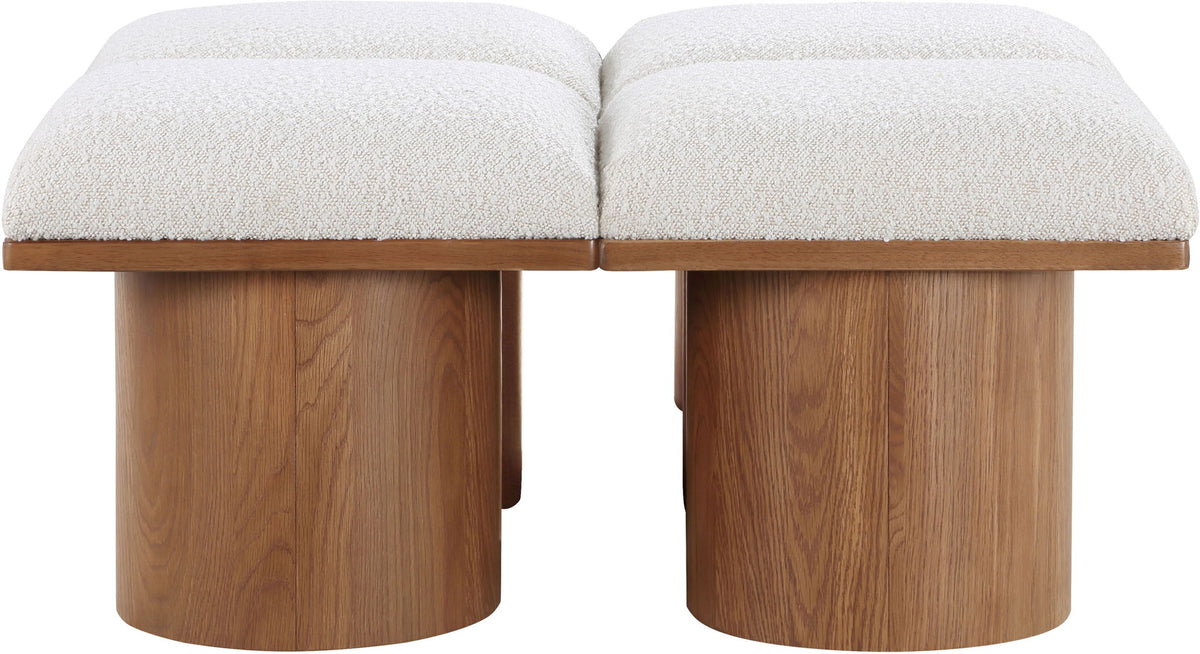 Pavilion - 4 Piece Modular Bench With Brown Base