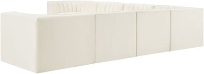 Rummi - Symmetrical Velvet Performance Fabric Upholstered 7 Piece Modular Sectional (With 3 Corner Chairs)