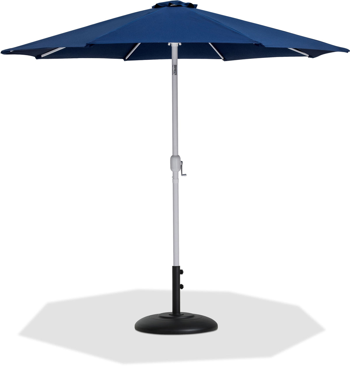 Fiji - Aluminum Patio Umbrella With Round Black And White Base