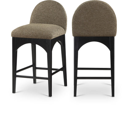 Waldorf - Boucle Stool With Black Legs