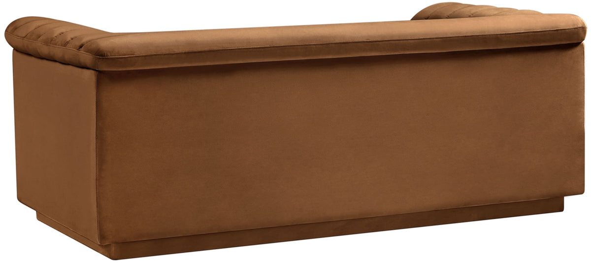 Cascade - Velvet Loveseat - Saddle
