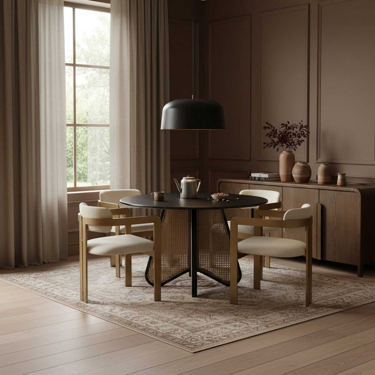 Aurum - Vegan Leather Upholstered Dining Chair With Brushed Brass Base (Set of 2)