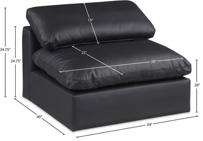 Comfy - Faux Leather Armless Chair