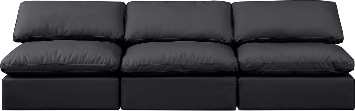 Indulge - Faux Leather 3 Seat Modular Armless Sofa