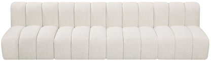 Arc - Boucle Fabric 4 Seats Modular Sofa