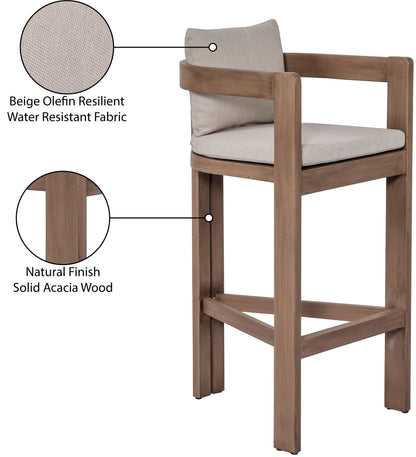 Newport - Water Resistant Fabric Upholstered Outdoor Patio Bar Stool