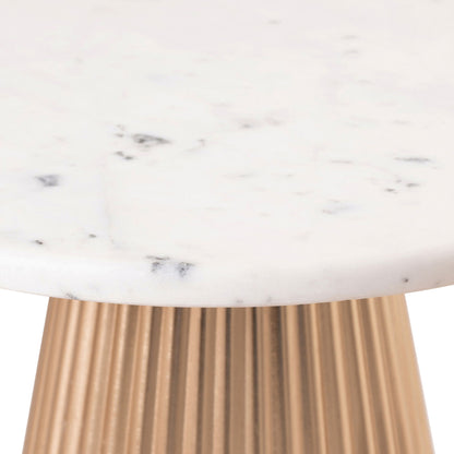 Cindra - Genuine Marble Top And Iron Base Table
