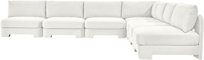 Hammond - Velvet Performance Fabric Upholstered 7 Piece Armless Sectional