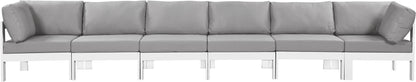 Nizuc - Outdoor Patio 6 Seat Modular Sofa With White Frame