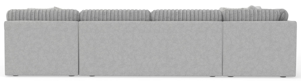 Logan - Upholstered Sectional With Comfort Coil Seating - 46" Cocktail Ottoman And Accent Pillows Included