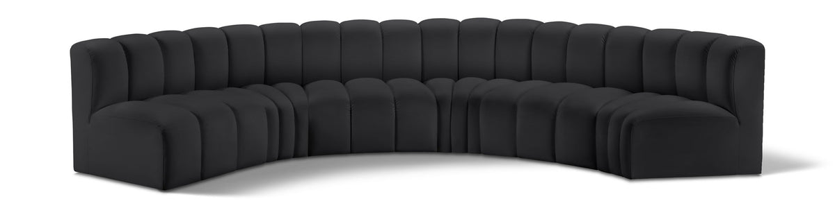 Arc - Faux Leather 6 Piece U-Shaped Modular Sofa