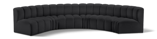 Arc - Faux Leather 6 Piece U-Shaped Modular Sofa
