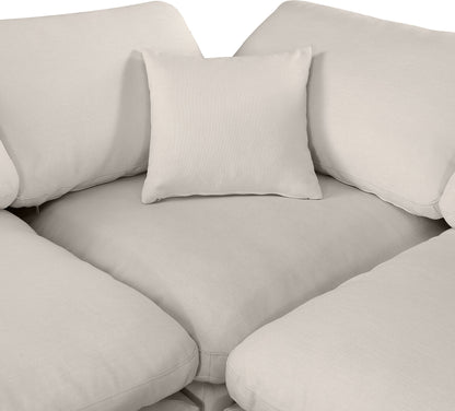 Comfy - 5 Piece Linen Modular Corner Sectional