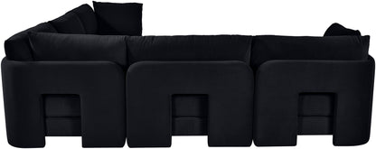Hammond - Velvet Performance Fabric Upholstered 5 Piece Corner Sectional