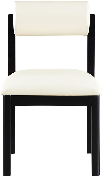 Roundhill - Faux Leather Dining Chair (Set of 2) - Black Frame