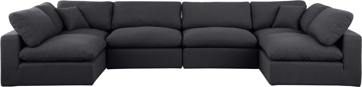 Comfy - 6 Piece Linen Modular Armless Sectional