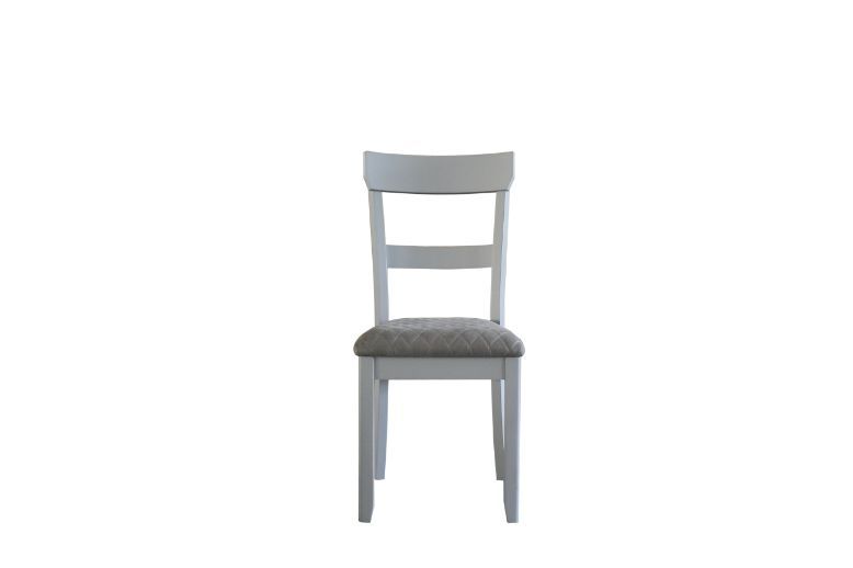 House Marchese - Side Chair (Set of 2) - Two Tone Gray Fabric & Pearl Gray