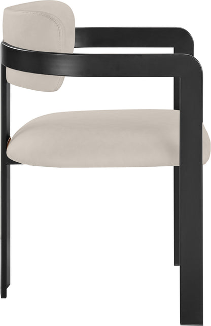 Aurum - Vegan Leather Upholstered Dining Chair With Graphite Black Base (Set of 2)