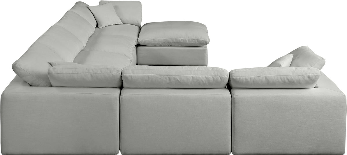 Comfy - 7 Piece Linen Modular Sectional With Chaise
