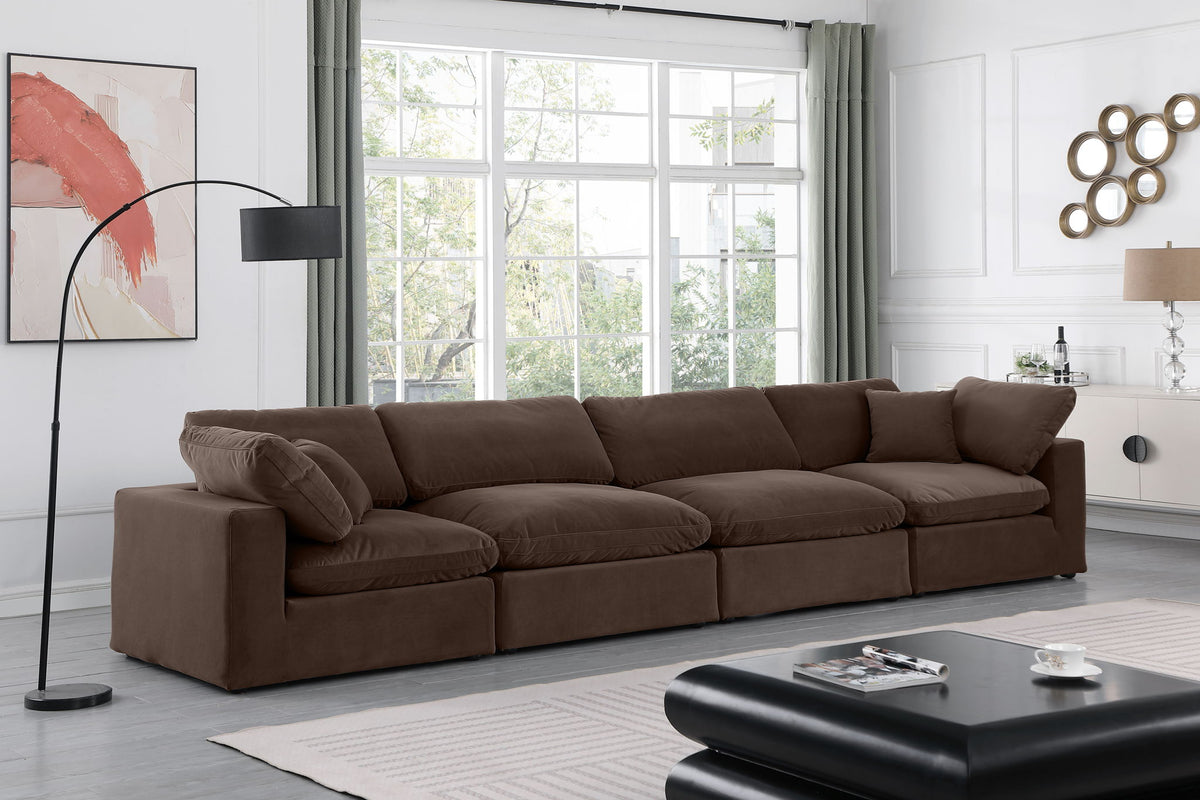 Comfy - Velvet Modular Sofa 4 Seats