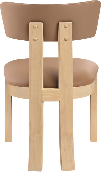 Lavrin - Vegan Leather Dining Side Chair (Set of 2) - Natural Base