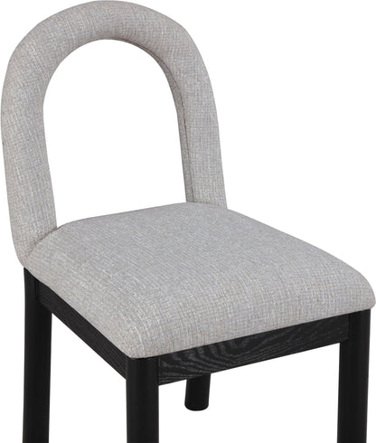 Conrad - Linen Dining Chair With Black Legs