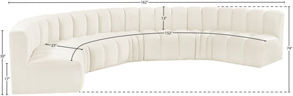 Arc - Velvet 7 Piece U-Shaped Modular Sofa