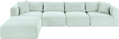 Shaggy - 5 Piece Modular Sectional With Ottoman