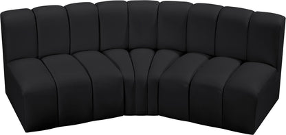 Arc - Faux Leather 3 Piece Modular Corner Sofa