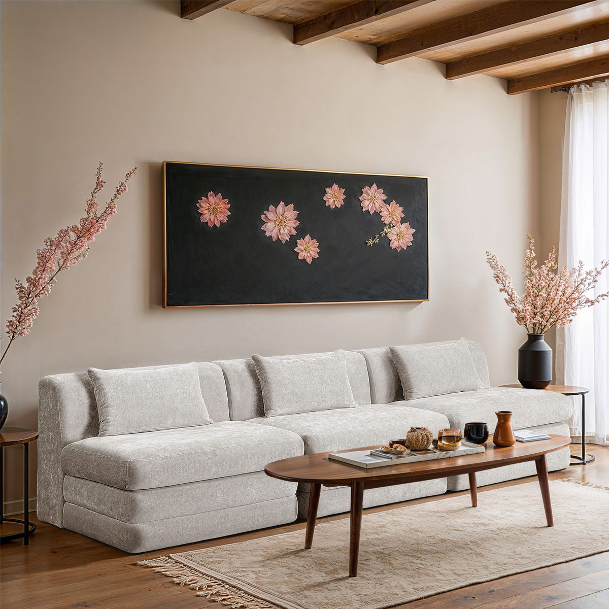 Stellar - 3 Piece 114" Upholstered Modular Armless Sofa