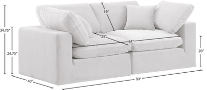 Comfy - Velvet Modular Sofa 2 Seats