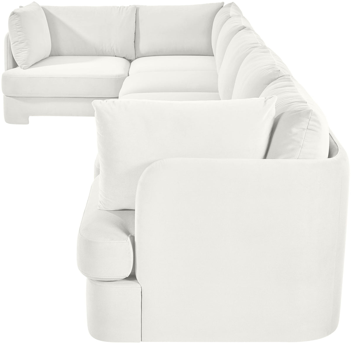 Hammond - Velvet Performance Fabric Upholstered 6 Piece L-Shaped Sectional