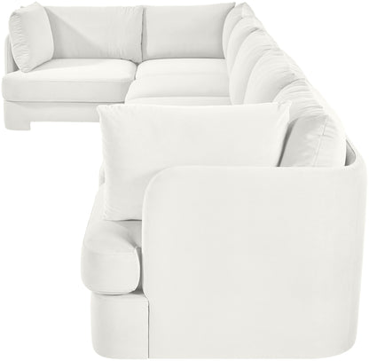 Hammond - Velvet Performance Fabric Upholstered 6 Piece L-Shaped Sectional