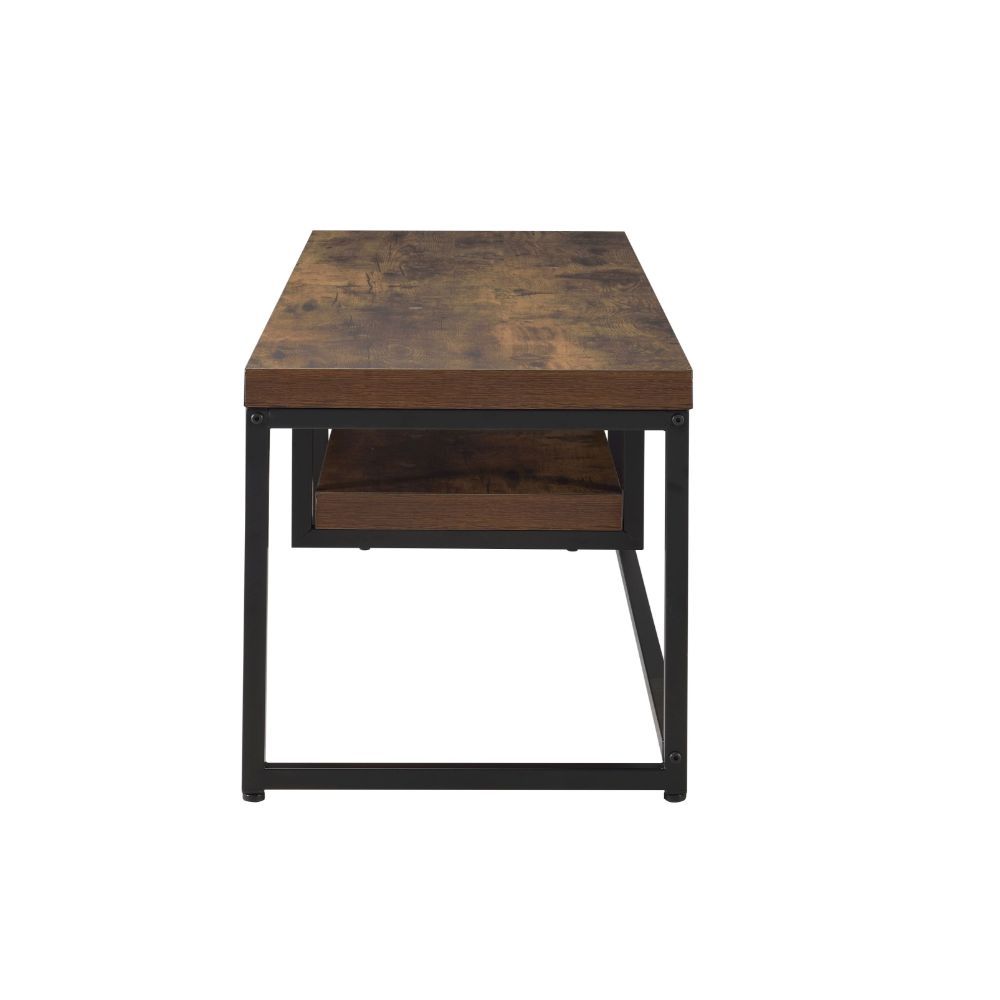 Bob - TV Stand - Weathered Oak & Black Metal