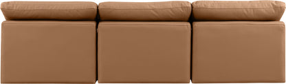 Indulge - Faux Leather 3 Seat Modular Armless Sofa