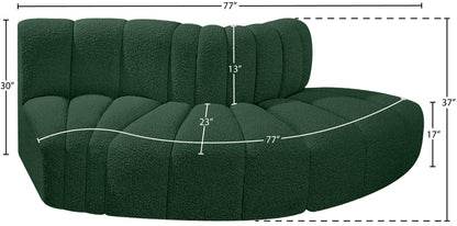 Arc - Boucle Fabric 3 Piece Modular Sofa