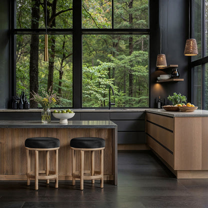Monette - Counter Stool With Natural Base