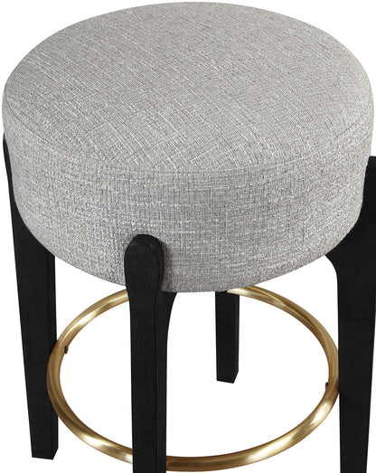 Torino - Backless Counter Stool With Brushed Black Base (Set of 2)