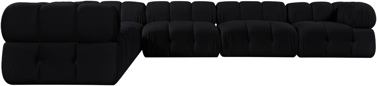 Orin - L-Shaped Velvet 6 Piece Modular Sectional