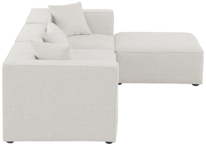 Cube - Linen 4 Piece Modular Sectional With Chaise