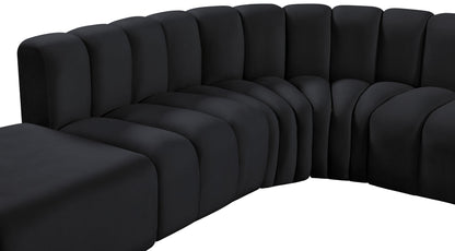 Arc - Velvet 6 Piece Corner Modular Sofa