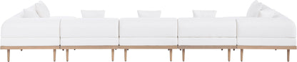 Laguna - 7 Piece Resilient Water Resistant Fabric 142" Upholstered Outdoor Patio Modular Sectional